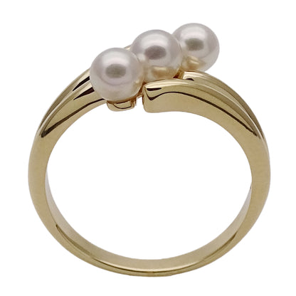 MIKIMOTO ミキモト リング 指輪 K18YG イエローゴールド パール レディース 【中古】