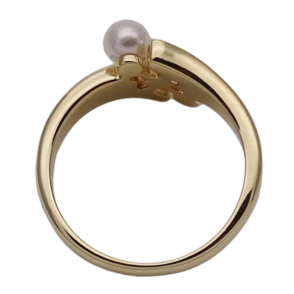 MIKIMOTO ミキモト リング 指輪 K18YG イエローゴールド パール レディース 【中古】