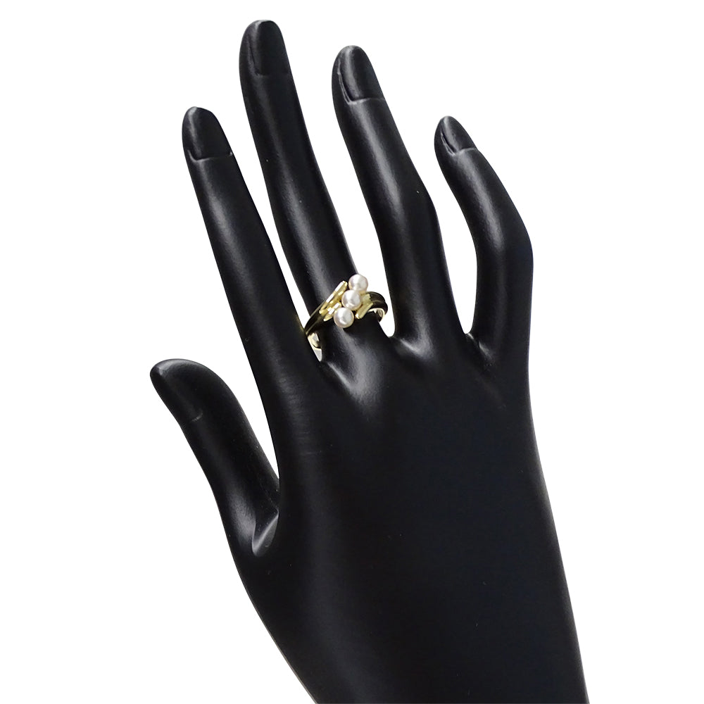 MIKIMOTO ミキモト リング 指輪 K18YG イエローゴールド パール レディース 【中古】