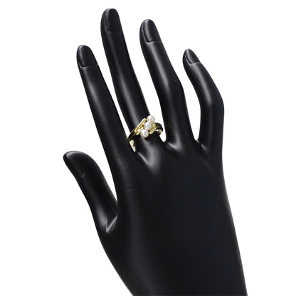MIKIMOTO ミキモト リング 指輪 K18YG イエローゴールド パール レディース 【中古】