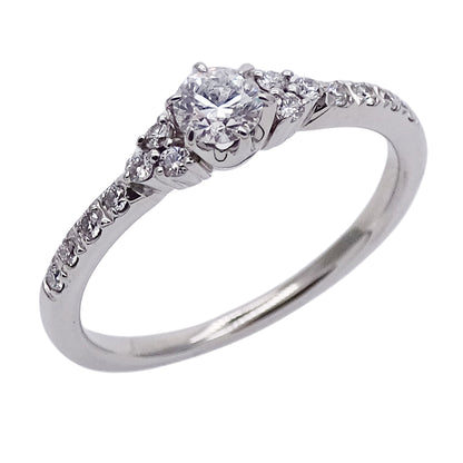 STAR JEWELRY スタージュエリー リング 指輪 PT950 プラチナ ダイヤモンド 約11.5号 レディース 【中古】