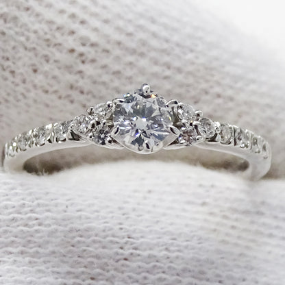 STAR JEWELRY スタージュエリー リング 指輪 PT950 プラチナ ダイヤモンド 約11.5号 レディース 【中古】