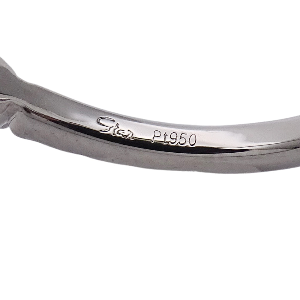 STAR JEWELRY スタージュエリー リング 指輪 PT950 プラチナ ダイヤモンド 約11.5号 レディース 【中古】