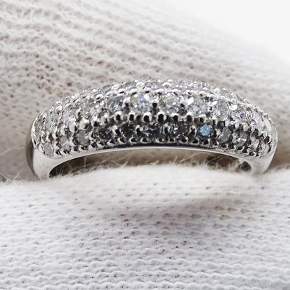 STAR JEWELRY スタージュエリー リング 指輪 PT950 プラチナ ダイヤモンド 約9.5号 シルバー レディース 磨き済み 【中古】