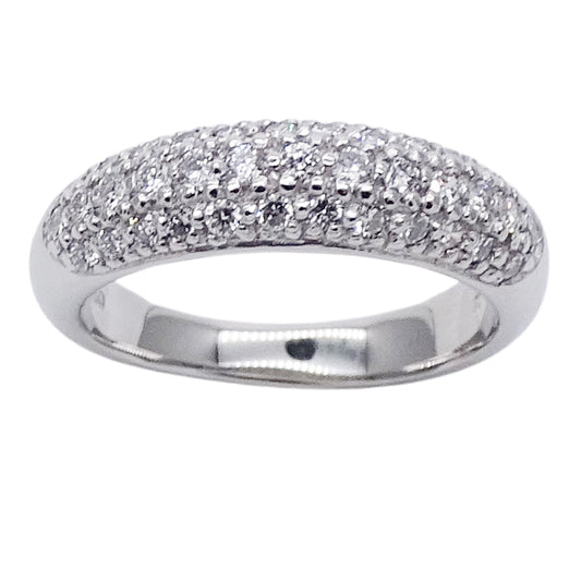 STAR JEWELRY スタージュエリー リング 指輪 PT950 プラチナ ダイヤモンド 約9.5号 シルバー レディース 磨き済み 【中古】