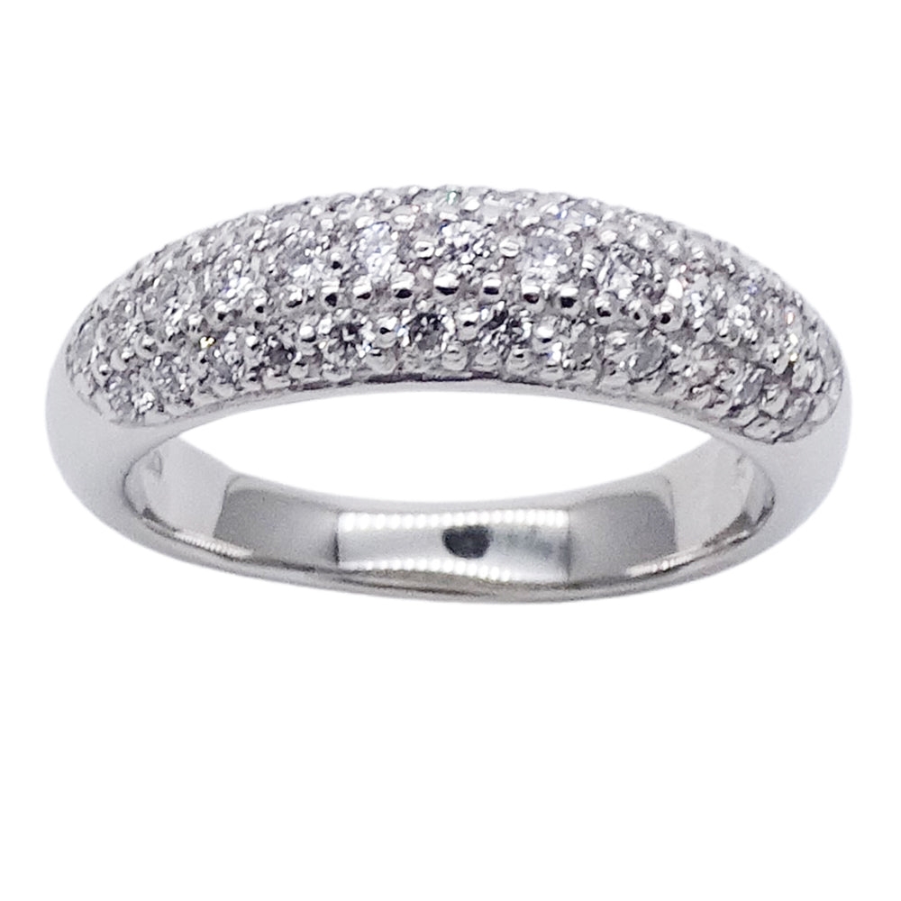 STAR JEWELRY スタージュエリー リング 指輪 PT950 プラチナ ダイヤモンド 約9.5号 シルバー レディース 磨き済み 【中古】