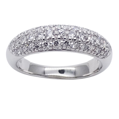 STAR JEWELRY スタージュエリー リング 指輪 PT950 プラチナ ダイヤモンド 約9.5号 シルバー レディース 磨き済み 【中古】
