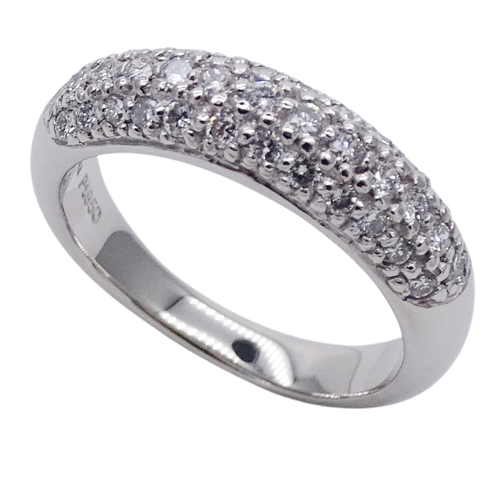 STAR JEWELRY スタージュエリー リング 指輪 PT950 プラチナ ダイヤモンド 約9.5号 シルバー レディース 磨き済み 【中古】