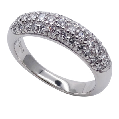 STAR JEWELRY スタージュエリー リング 指輪 PT950 プラチナ ダイヤモンド 約9.5号 シルバー レディース 磨き済み 【中古】