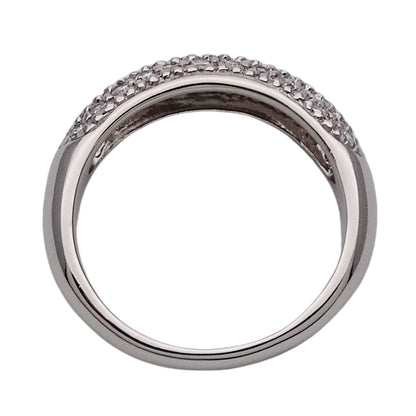 STAR JEWELRY スタージュエリー リング 指輪 PT950 プラチナ ダイヤモンド 約9.5号 シルバー レディース 磨き済み 【中古】