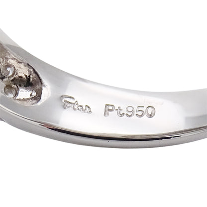 STAR JEWELRY スタージュエリー リング 指輪 PT950 プラチナ ダイヤモンド 約9.5号 シルバー レディース 磨き済み 【中古】