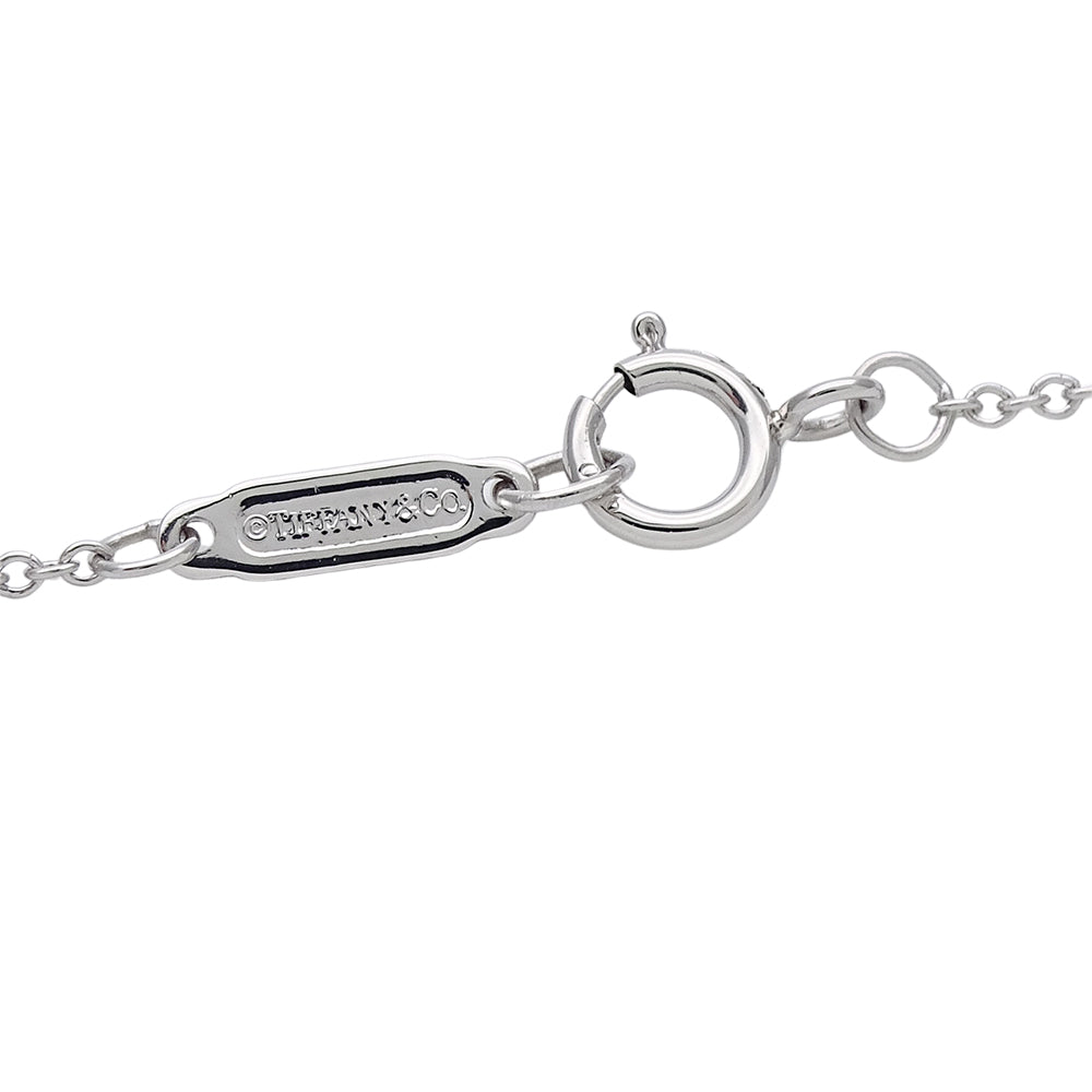 TIFFANY&Co. ティファニー センチメンタルハート ネックレス PT950 プラチナ ダイヤモンド ピンクサファイア シルバー レディース 磨き済み【中古】