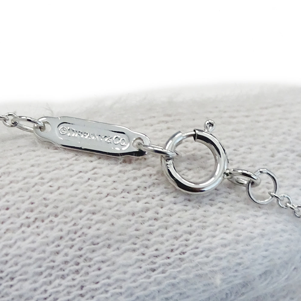 TIFFANY&Co. ティファニー センチメンタルハート ネックレス PT950 プラチナ ダイヤモンド ピンクサファイア シルバー レディース 磨き済み【中古】
