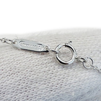 TIFFANY&Co. ティファニー センチメンタルハート ネックレス PT950 プラチナ ダイヤモンド ピンクサファイア シルバー レディース 磨き済み【中古】