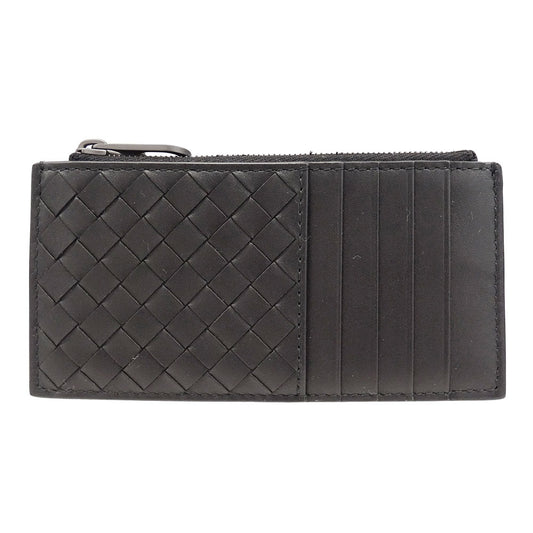 BOTTEGAVENETA ボッテガ・ヴェネタ コインケース イントレチャート ブラック レザー レディース メンズ 【中古】