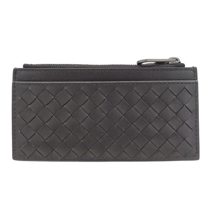 BOTTEGAVENETA ボッテガ・ヴェネタ コインケース イントレチャート ブラック レザー レディース メンズ 【中古】
