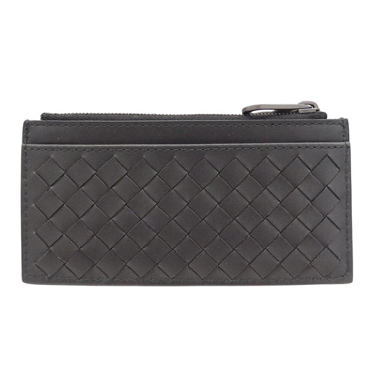 BOTTEGAVENETA ボッテガ・ヴェネタ コインケース イントレチャート ブラック レザー レディース メンズ 【中古】