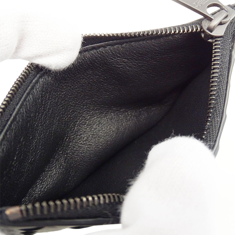 BOTTEGAVENETA ボッテガ・ヴェネタ コインケース イントレチャート ブラック レザー レディース メンズ 【中古】