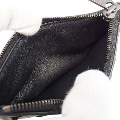 BOTTEGAVENETA ボッテガ・ヴェネタ コインケース イントレチャート ブラック レザー レディース メンズ 【中古】
