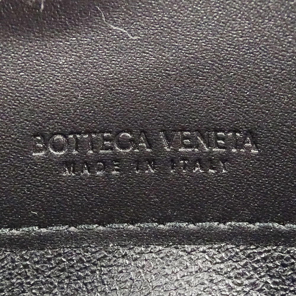 BOTTEGAVENETA ボッテガ・ヴェネタ コインケース イントレチャート ブラック レザー レディース メンズ 【中古】