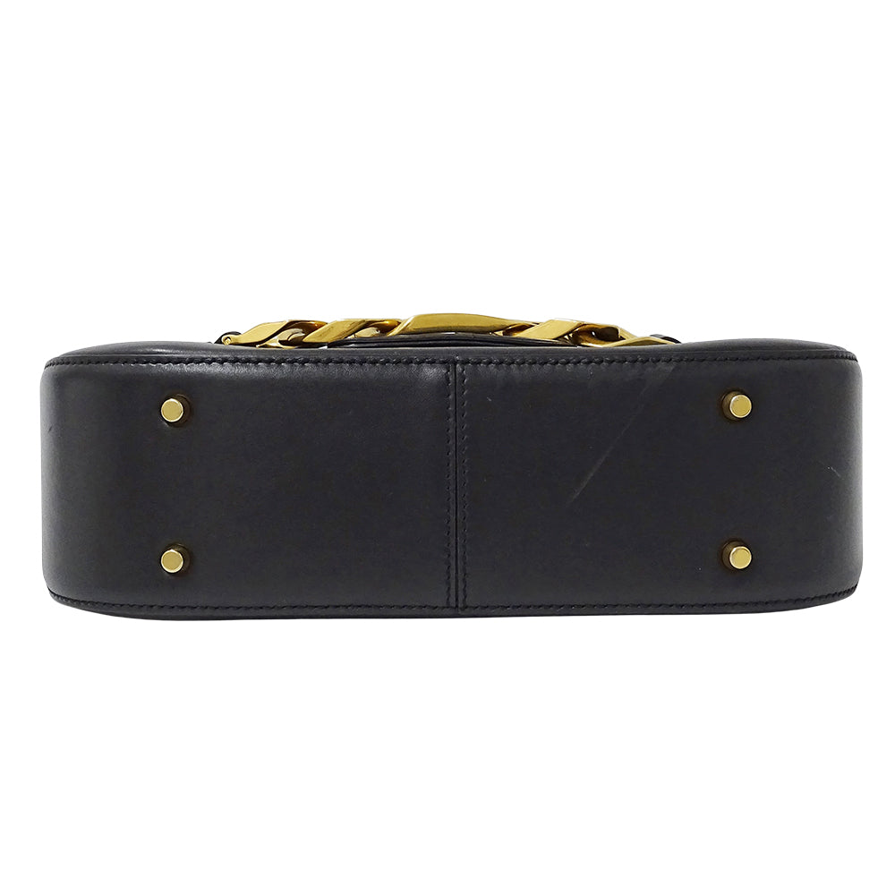 Valentino Garavani ヴァレンティノ・ガラヴァーニ ショルダーバッグ ブラック レザー レディース 【中古】