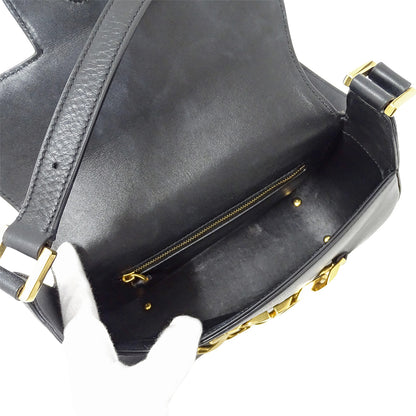 Valentino Garavani ヴァレンティノ・ガラヴァーニ ショルダーバッグ ブラック レザー レディース 【中古】