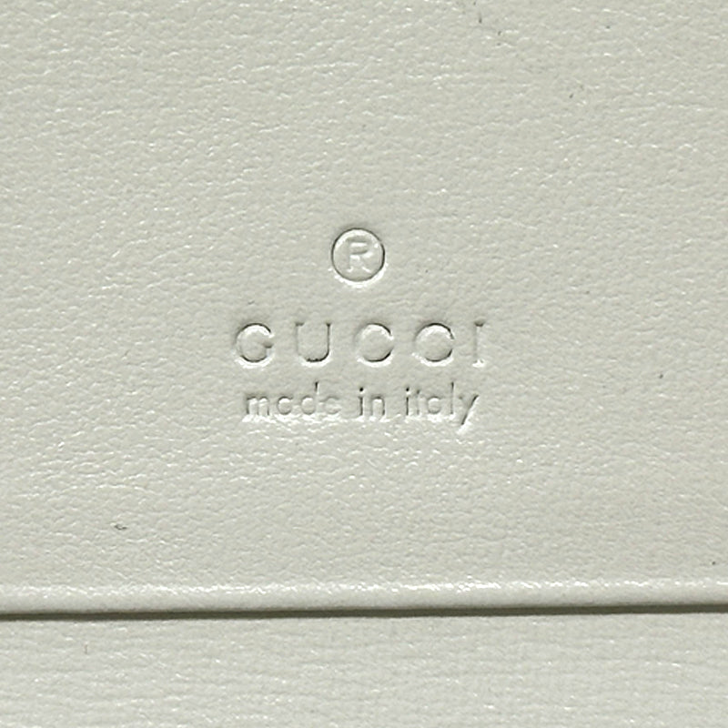 GUCCI グッチ 二つ折り財布 ニュージャッキー アイボリー ゴールド 645536 レザー レディース 【中古】