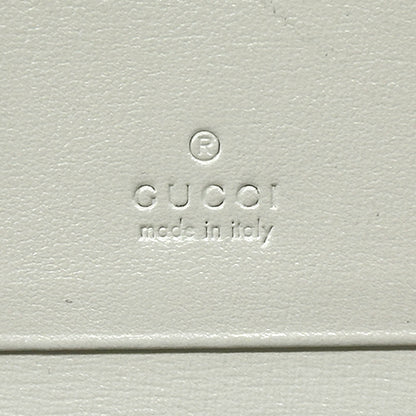 GUCCI グッチ 二つ折り財布 ニュージャッキー アイボリー ゴールド 645536 レザー レディース 【中古】