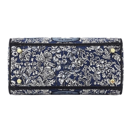 Dior ディオール 2wayバッグ レディディライト ブルー～ネイビー ジャガード レディース 【中古】