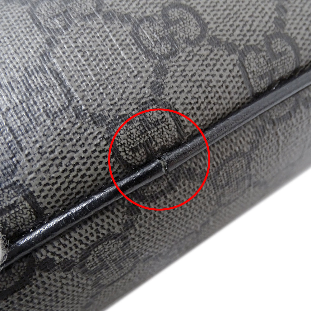 GUCCI グッチ ショルダーバッグ グレー ブラック 768391 GGスプリームキャンバス レディース 【中古】