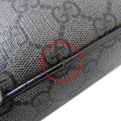 GUCCI グッチ ショルダーバッグ グレー ブラック 768391 GGスプリームキャンバス レディース 【中古】