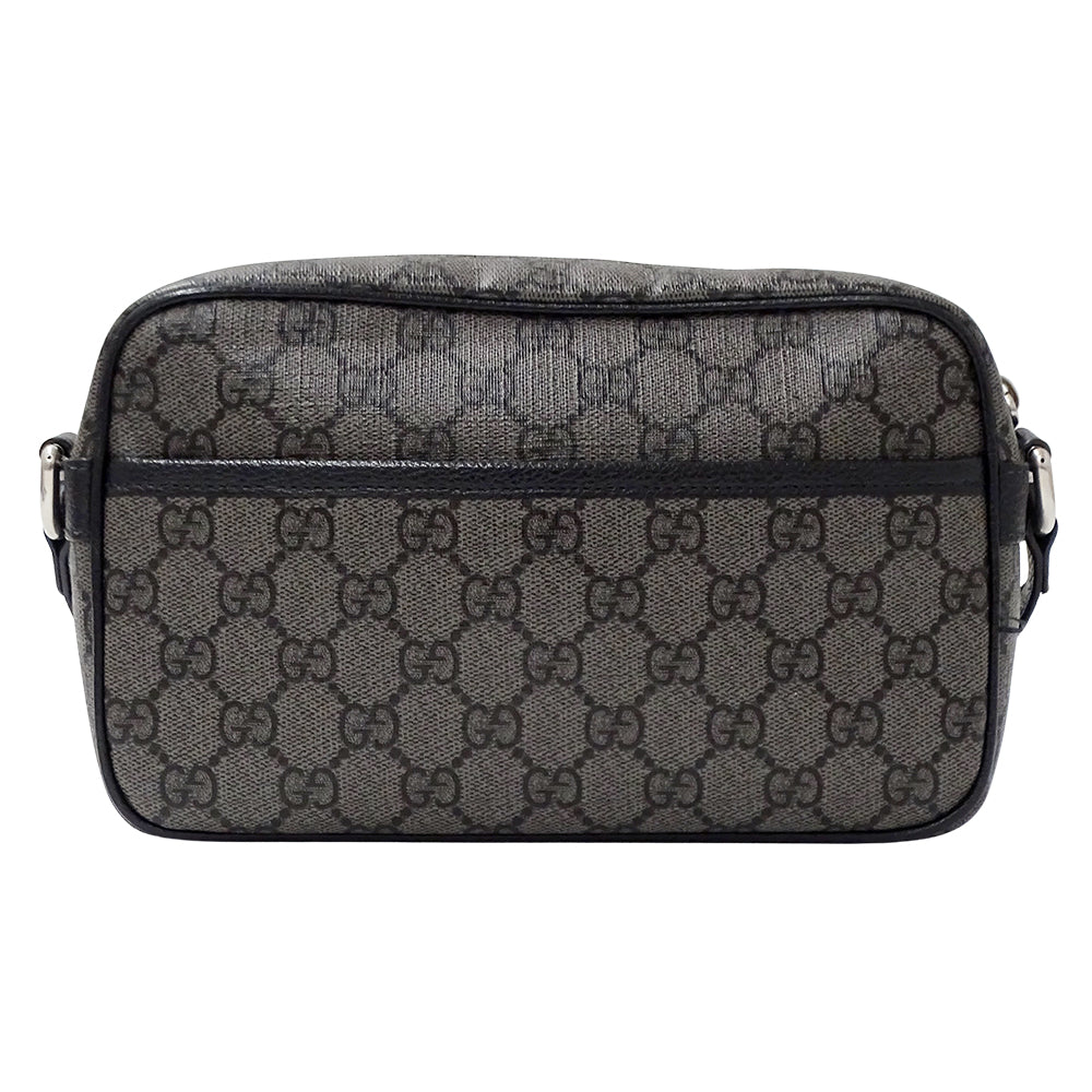 GUCCI グッチ ショルダーバッグ グレー ブラック 768391 GGスプリームキャンバス レディース 【中古】