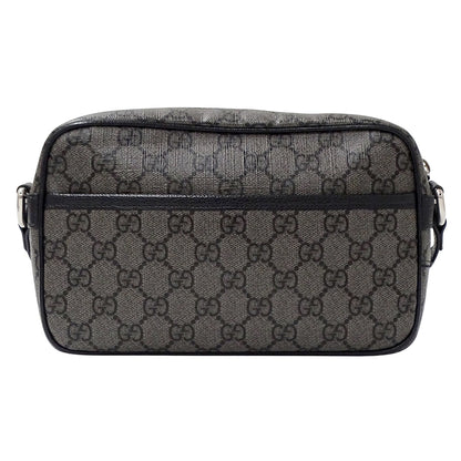 GUCCI グッチ ショルダーバッグ グレー ブラック 768391 GGスプリームキャンバス レディース 【中古】