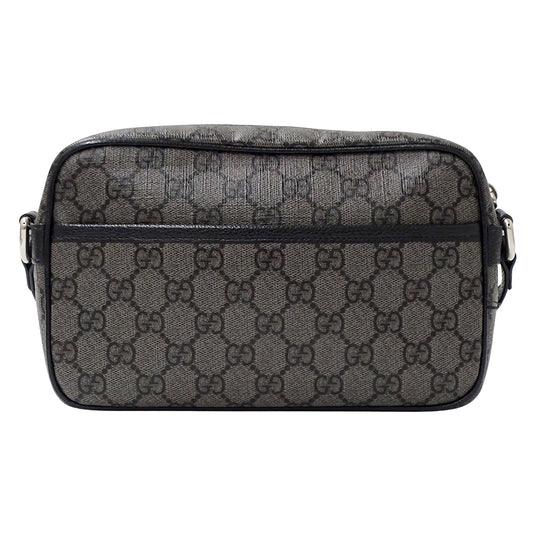 GUCCI グッチ ショルダーバッグ グレー ブラック 768391 GGスプリームキャンバス レディース 【中古】