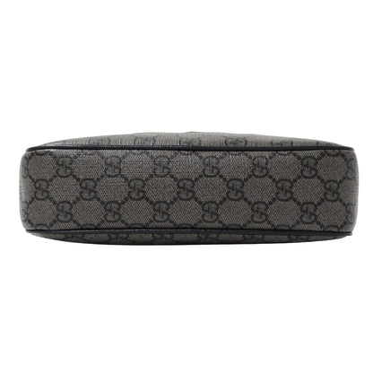 GUCCI グッチ ショルダーバッグ グレー ブラック 768391 GGスプリームキャンバス レディース 【中古】