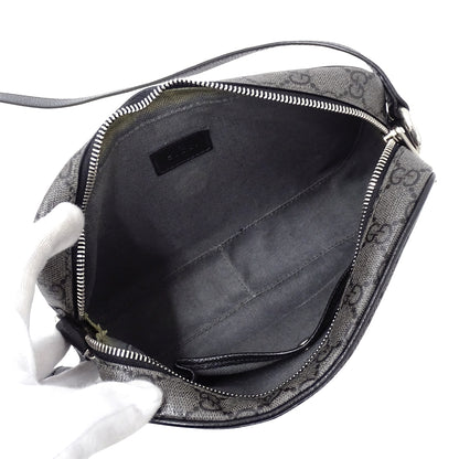 GUCCI グッチ ショルダーバッグ グレー ブラック 768391 GGスプリームキャンバス レディース 【中古】