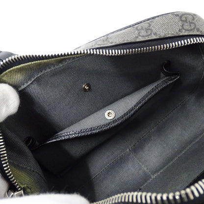 GUCCI グッチ ショルダーバッグ グレー ブラック 768391 GGスプリームキャンバス レディース 【中古】