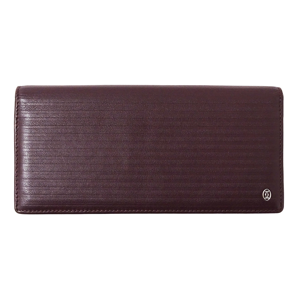 Cartier カルティエ 長財布 パシャ ドゥ カルティエ ボルドー L3001424 レザー レディース メンズ 【中古】