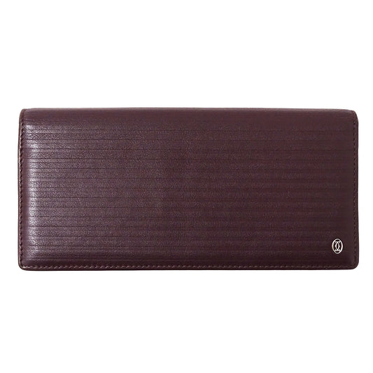 Cartier カルティエ 長財布 パシャ ドゥ カルティエ ボルドー L3001424 レザー レディース メンズ 【中古】