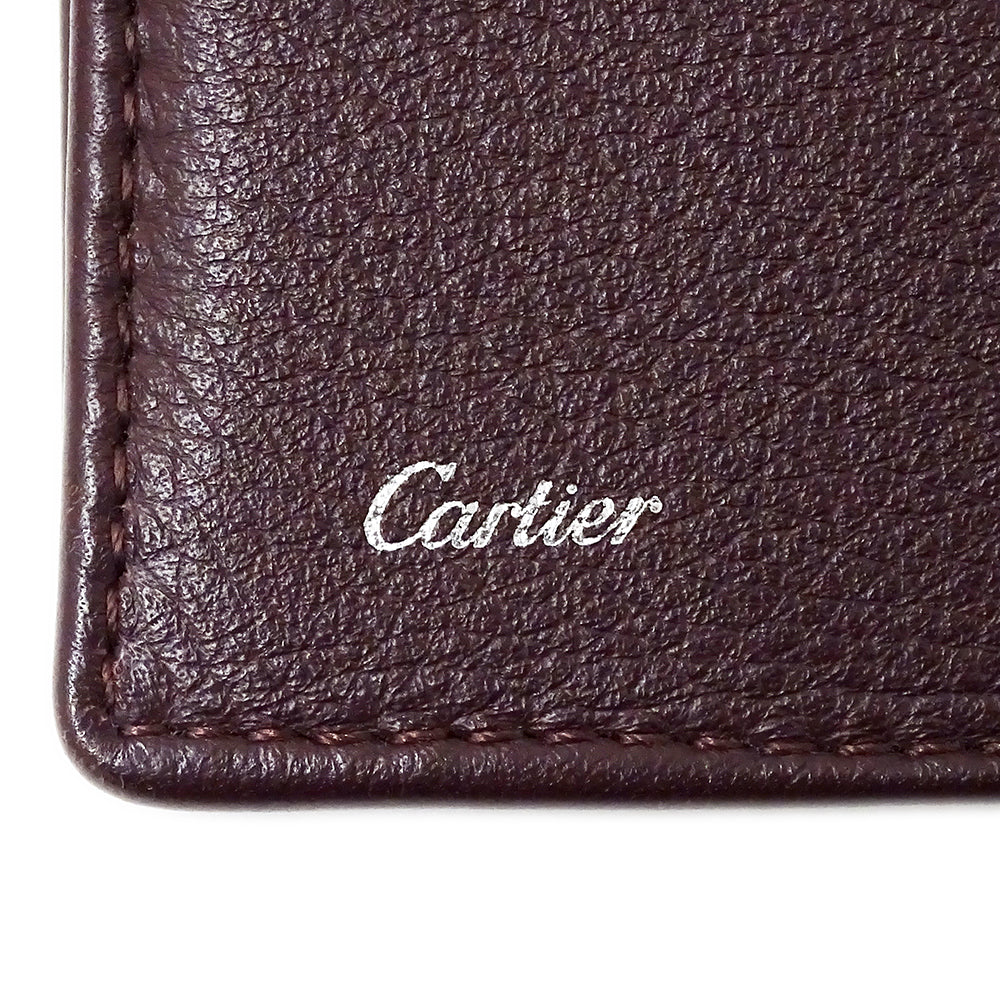 Cartier カルティエ 長財布 パシャ ドゥ カルティエ ボルドー L3001424 レザー レディース メンズ 【中古】