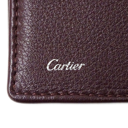 Cartier カルティエ 長財布 パシャ ドゥ カルティエ ボルドー L3001424 レザー レディース メンズ 【中古】