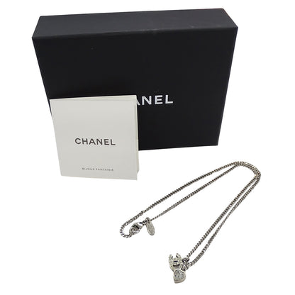 CHANEL シャネル ココマーク ハート ネックレス メタル シルバー レディース 【中古】