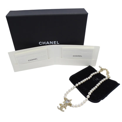 CHANEL シャネル ココマーク スター チョーカー メタル ゴールド ホワイト レディース 【中古】