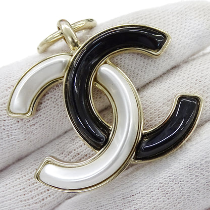 CHANEL シャネル ココマーク ボール ネックレス メタル フェイクパール ブラック ホワイト レディース 【中古】