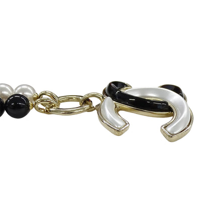 CHANEL シャネル ココマーク ボール ネックレス メタル フェイクパール ブラック ホワイト レディース 【中古】