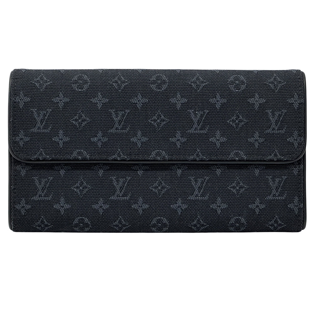 LOUIS VUITTON ルイ・ヴィトン ポルトトレゾール・インターナショナル 長財布 モノグラム ミニ TSTブルー M92442 キャンバス レディース メンズ 【中古】