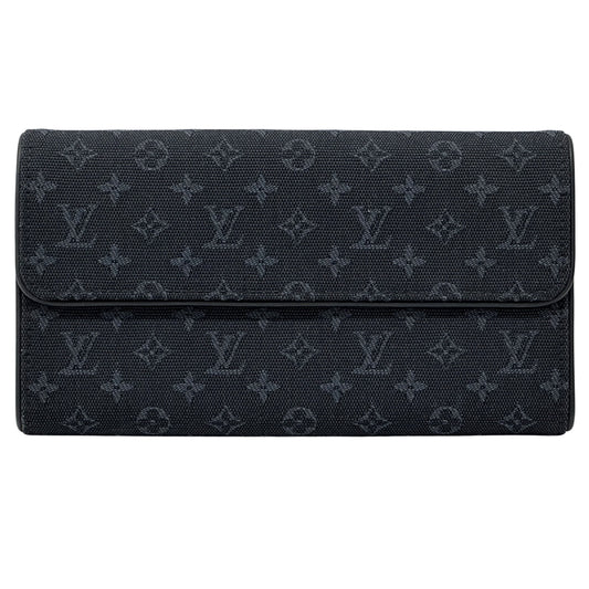 LOUIS VUITTON ルイ・ヴィトン ポルトトレゾール・インターナショナル 長財布 モノグラム ミニ TSTブルー M92442 キャンバス レディース メンズ 【中古】
