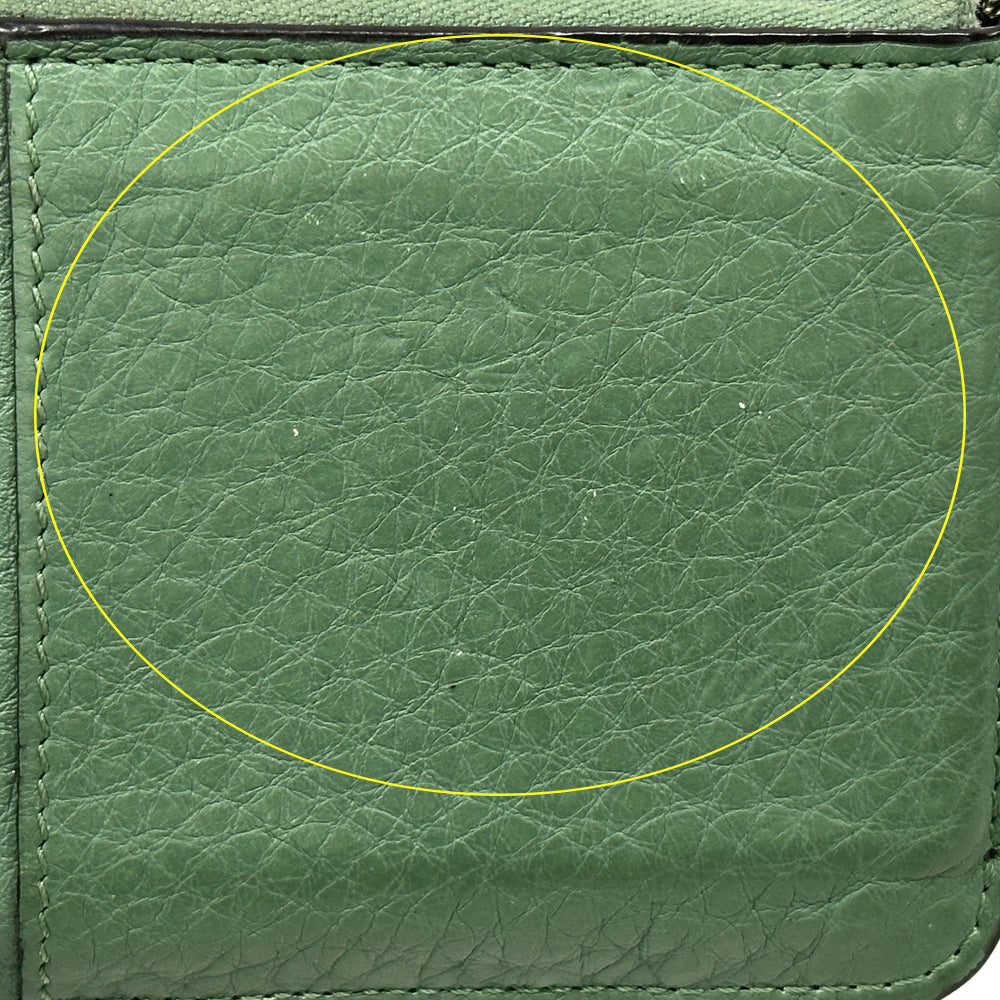 FENDI フェンディ フラグメントケース コインケース グリーン レザー レディース メンズ 【中古】