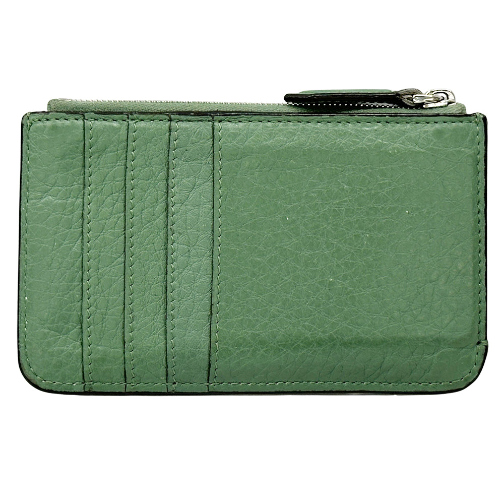 FENDI フェンディ フラグメントケース コインケース グリーン レザー レディース メンズ 【中古】