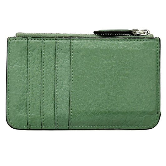 FENDI フェンディ フラグメントケース コインケース グリーン レザー レディース メンズ 【中古】